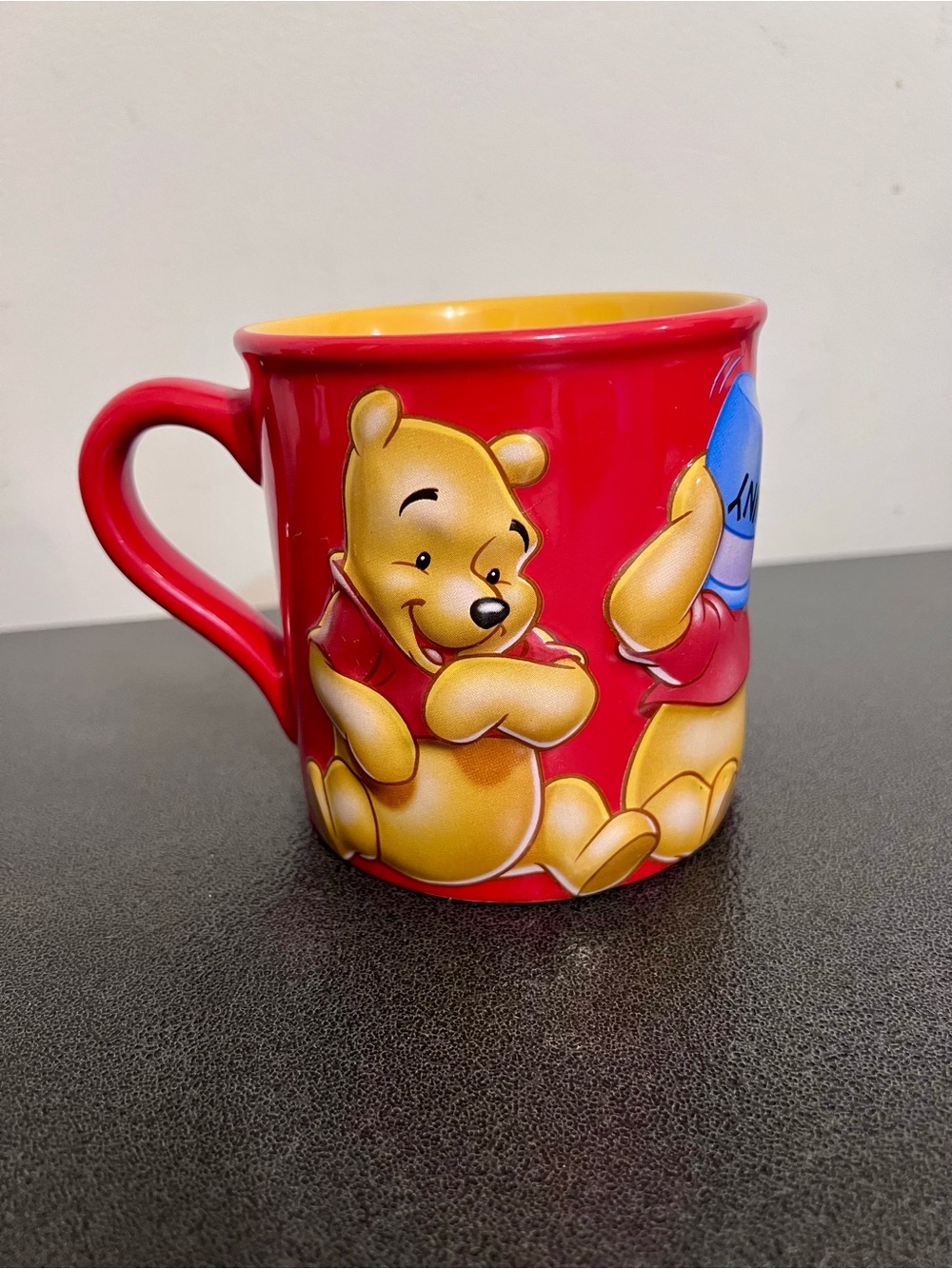 🍯 Disney Store Winnie the Pooh 3D Embossed Mug – 22 oz
